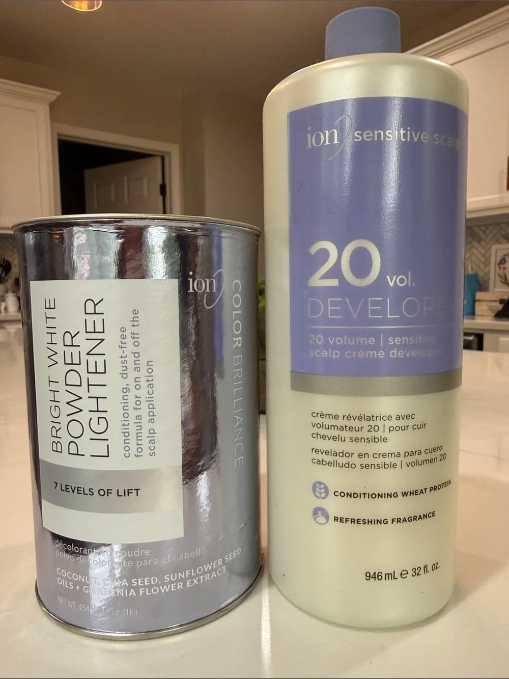 ION Bright White Powder Lightener & 20 Vol Developer — NEW UNOPENED